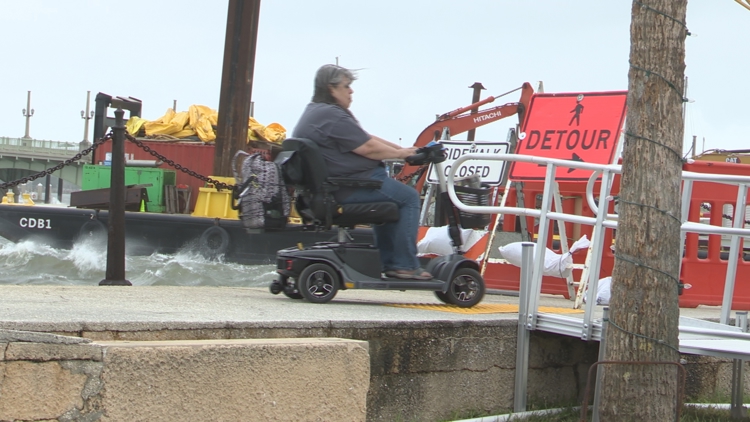 FDOT plans ahead for King Tide as Matanzas River seawall project prompts pedestrian detour — First Coast News Local