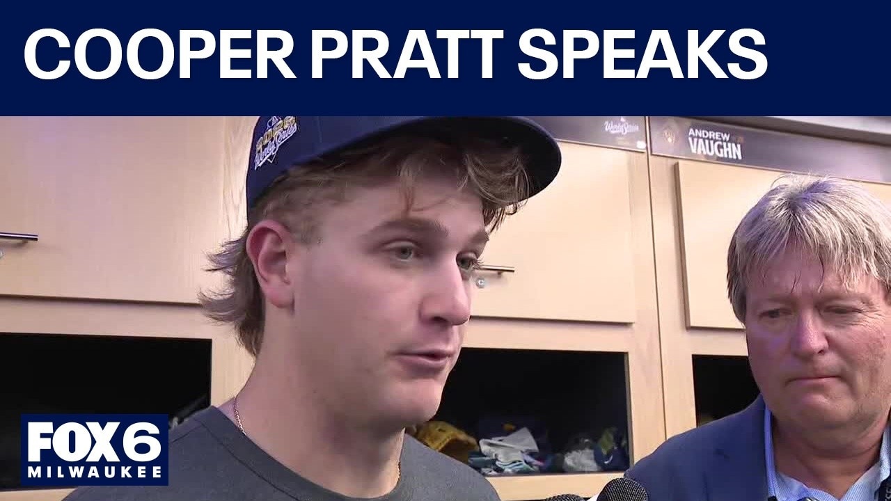 Brewers Shortstop Cooper Pratt speaks after Game 1 win — FOX 6 News