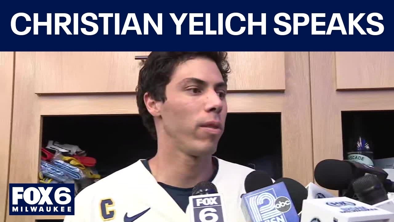 Christian Yelich speaks after World Series Game 1 victory — FOX 6 News
