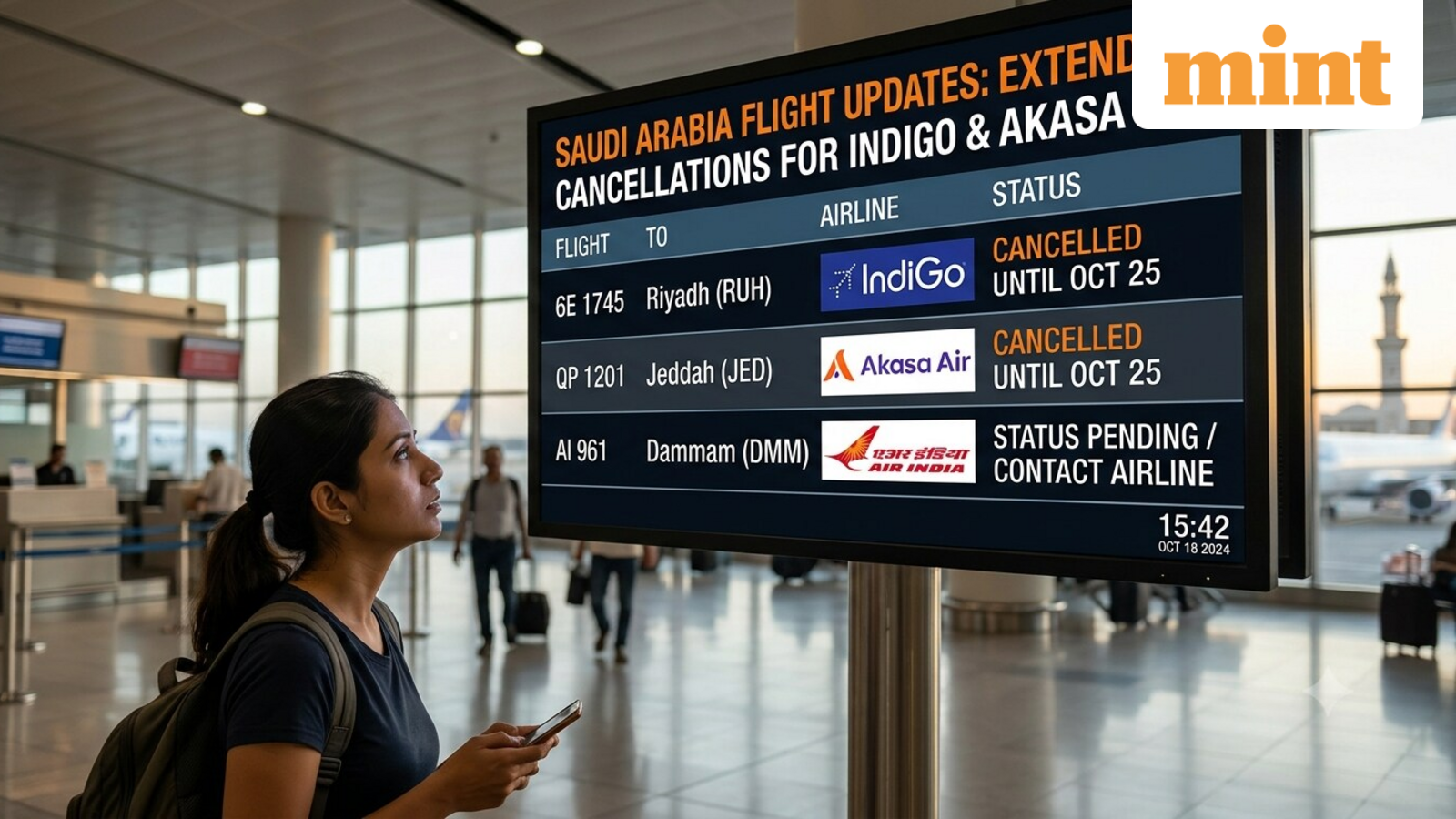 IndiGo and Akasa Air extend Saudi flight suspensions: Check new dates; has Air India followed suit? — Mint India, Riyadh Technology news